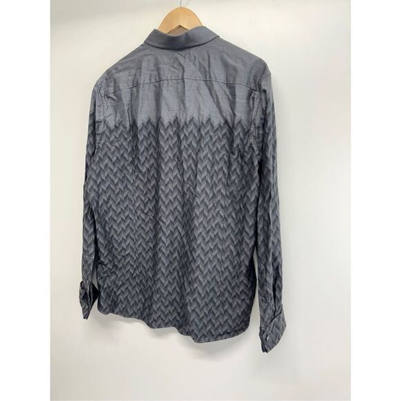 Murano Casual Shirt Size Mens Extra Large Gray Black Collared Long Sleeve - Picture 5 of 8